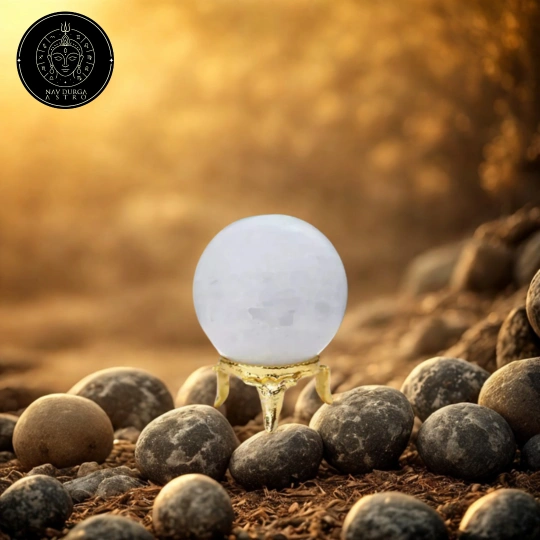 Blue Calcite Crystal Ball - For Comfort & Emotional Relief